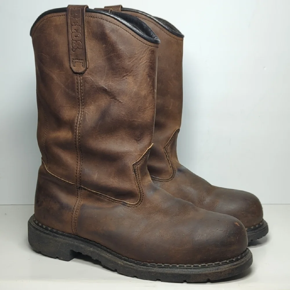 Red Wings Pecos western style pull on work boot men's size 12H (Wide)